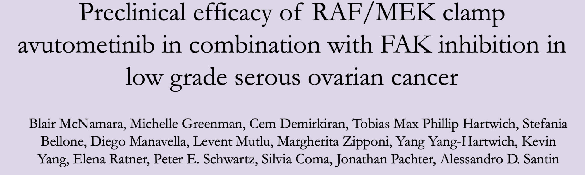 Preclinical efficacy of RAF/MEK clamp avutometinib study